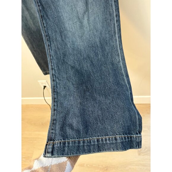 NEW Madewell Wide-Leg Harlow Airy Denim High-Rise Relaxed Dark Jeans 26 Tall - Picture 7 of 16